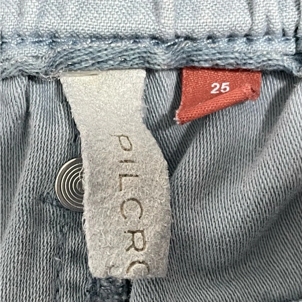 ANTHROPOLOGIE Pilcro The Roamer Blue Utility Cropped Pants Size 25 Straight Leg - Picture 7 of 14